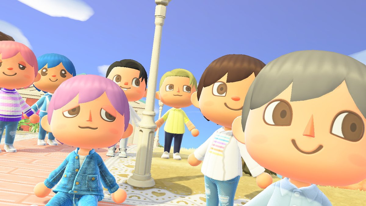 ACEpiphany's tweet photo. My favorite boys came to spend Jin's birthday with him! #BTS #Jin #HAPPYJINDAY #AnimalCrossing #ACNH #NintendoSwitch https://t.co/aqcjIY3KcJ