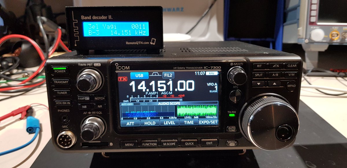 Lx1Iq's tweet photo. Finished the band decoder for our IC-7300. https://t.co/zTv05ilJPD