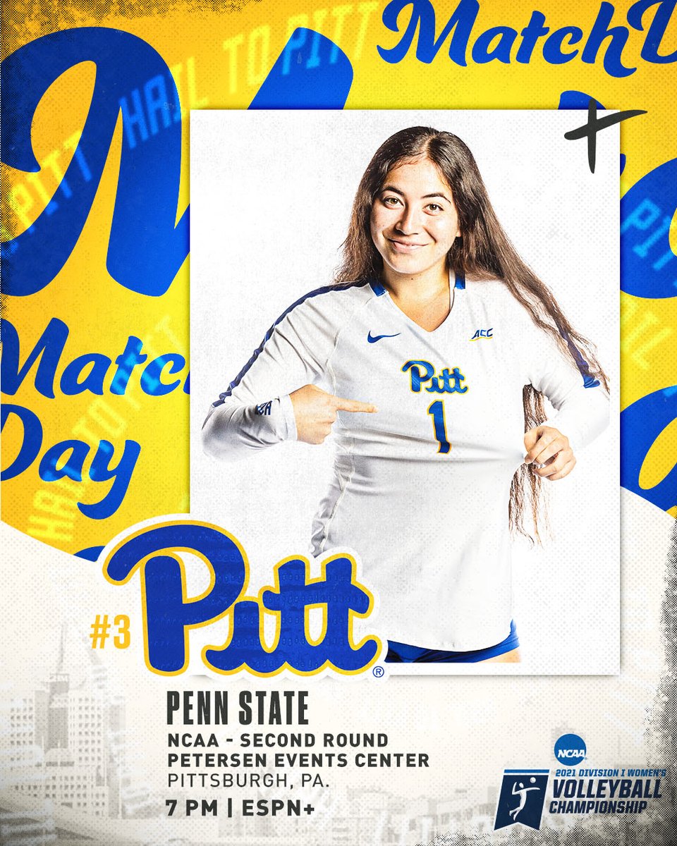 Pitt_VB's tweet photo. #BeatPennState 

💃 @NCAAVolleyball Second Rnd
🆚 Penn State
⏰ 7 p.m. ET
📍 Petersen Events Center
📊 https://t.co/bIRoWctiSk
💻 ESPN+
🎟️ https://t.co/sf4SCpIstw

#H2P | #NCAAVB https://t.co/MR8PDwRLWM