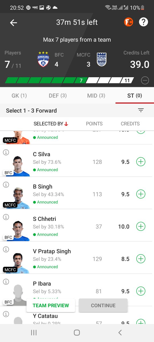 oldsattebaj's tweet photo. @Dream11 

If you can not right player at right place then allow us to select 4 strikers too.😡 https://t.co/v44uhMAXCw