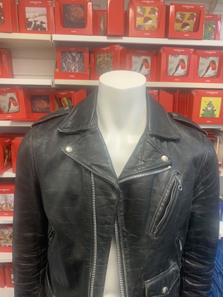 My once treasured leather jacket will be for sale in <a href="/OxfamEmporium/">Oxfam Emporium - Manchester NQ</a> in Manchester from noon tomorrow 

#VinylAdventuresMCR