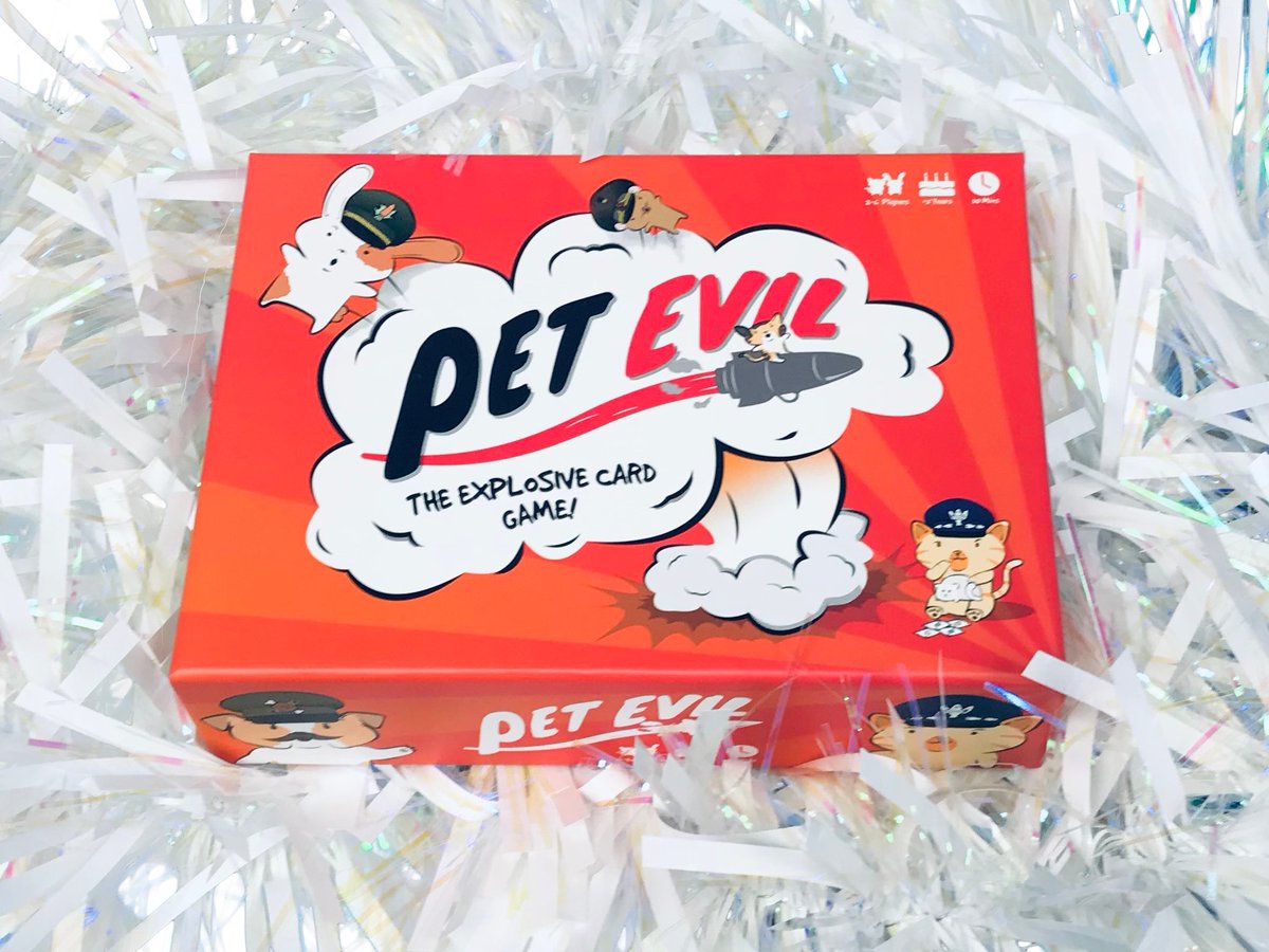 PetEVILgame's tweet photo. Looking for a stocking filler? Buy Pet Evil today to make your Christmas go off with a bang! https://t.co/XCVWz2ZRDf #StockingStuffers #boardgames #Christmas https://t.co/TO4r0UpZS3