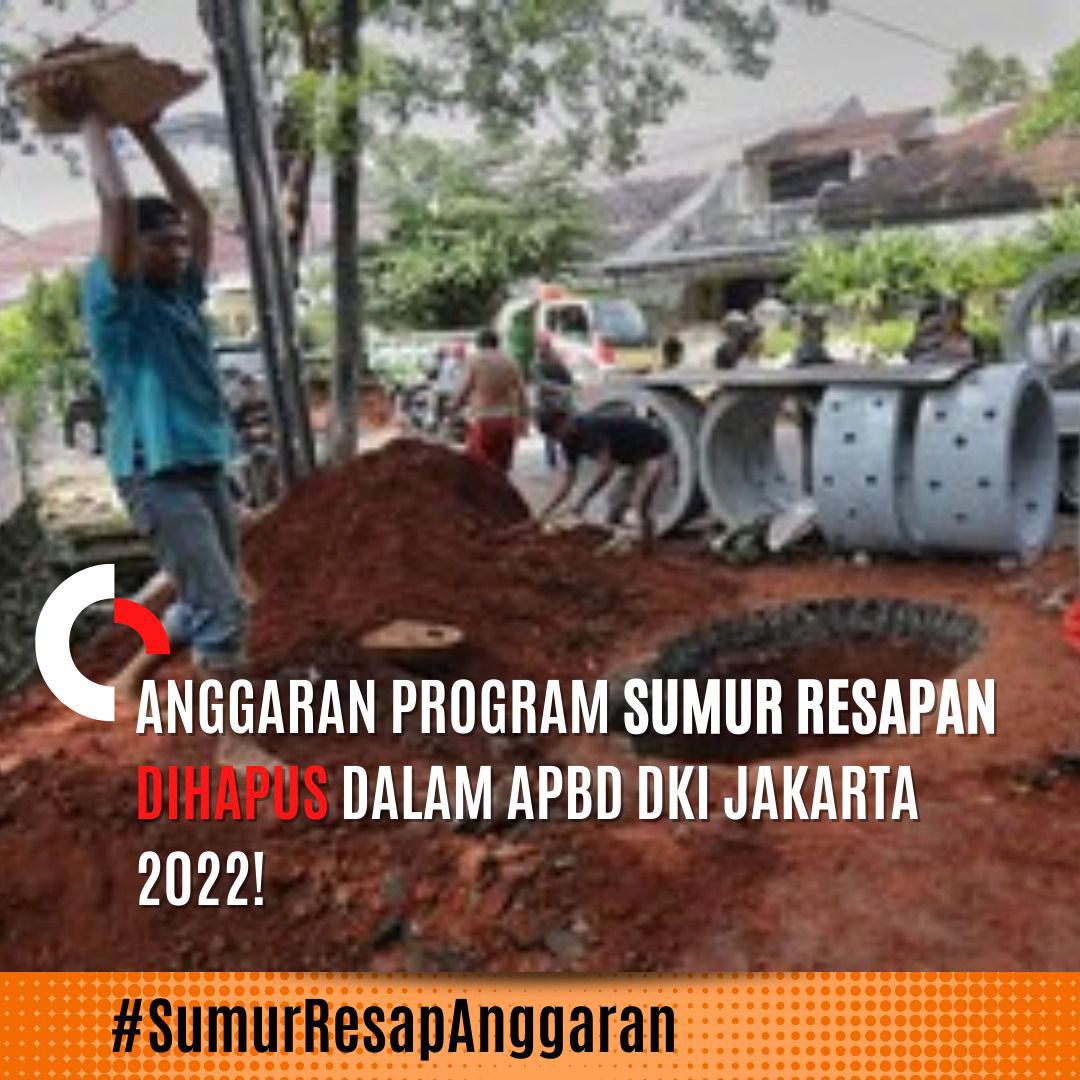 KyriPreslee's tweet photo. #SumurResapAnggaran

Anggaran program sumur resapan dihapus dalam APBD DKI Jakarta... 

sumur resapan yang sudah dikerjakan juga ikut terhapus dari jalan... https://t.co/Gh7q1RYDnO