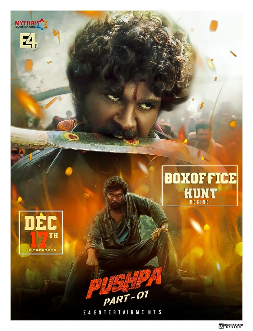 Team_Lboe's tweet photo. Boxoffice Hund Begins 💥🤩

In Theatres 17 Dec 2021 🦁✨️

Stay Hyped 🥁

Just 2 Days To Go massive Trailer cut🔥✨️

#PushpaTrailer #PushpaTheRiseOnDec17 #AlluArjun @alluarjun @PushpaMovie @MythriOfficial @E4Emovies @TrendsAlluArjun @LycaProductions @AAFilmsIndia @aryasukku https://t.co/ZP5IFSsYUW