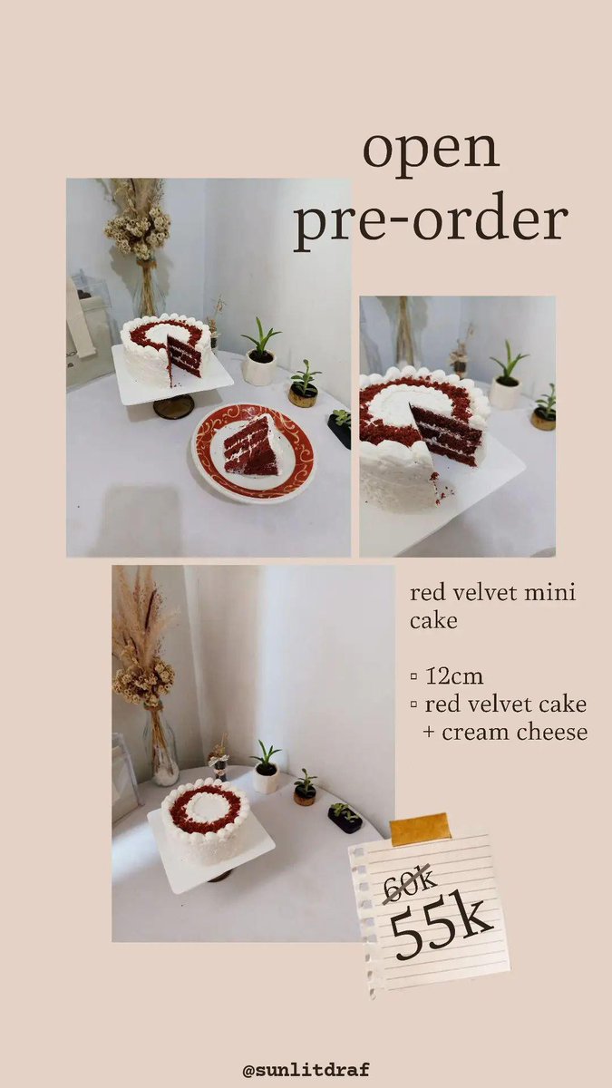 sunlitdraf's tweet photo. @gilangsamiadji titip dagangan yaa. yuk guys mini korean cake cuman 45k aja!! ukuran cakenya 12cm🤩 dom bandung-cimahi only yaa. design cake nya boleh banget request. yu kepoin di @sunlitdraf ada ignya jugaa https://t.co/Ezq1b4WjBG