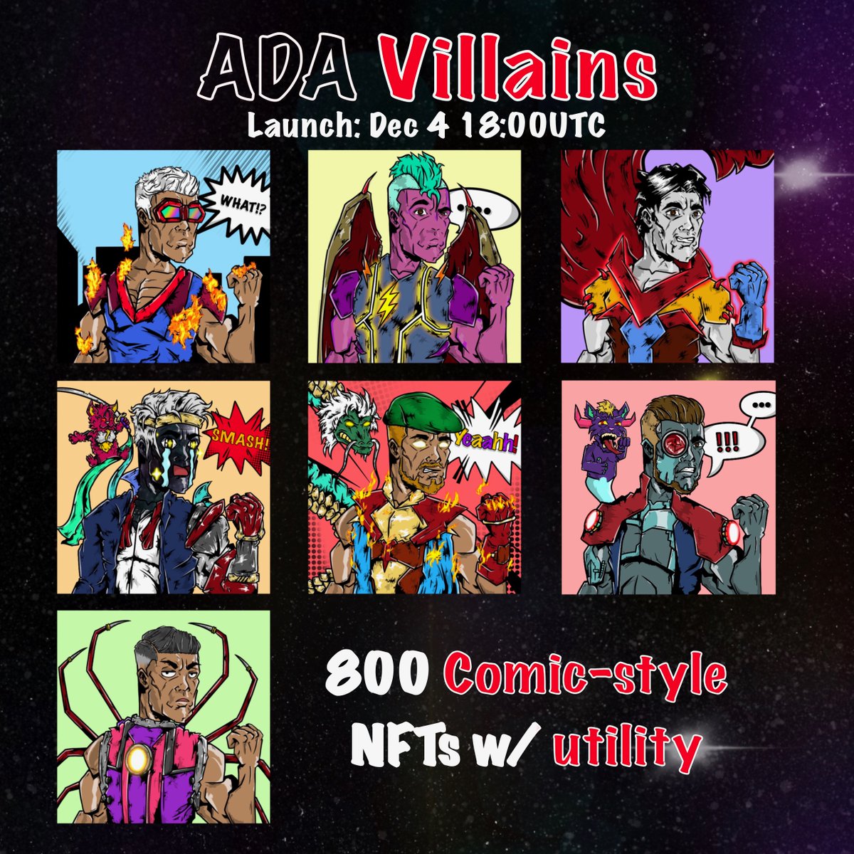 ADAVillains's tweet image. 🚀 1 HOUR LEFT BEFORE MINT 🚀

🗓TODAY, 18:00 UTC
🎨800 to mint
💎60₳, up to 5 per tx

Join: discord.gg/wNZUcxYa7P
✅Address in discord and twitter

Website: adavillains.live

#CNFTCommunity #CNFTs #CardanoCommunity #CNFTdrop #cnftproject #CNFTCollector #CardanoNFT