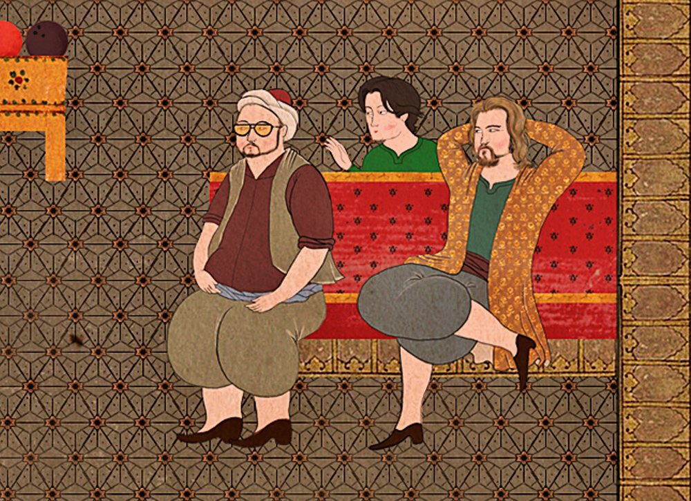 The Big Lebowski in the Ottoman miniature style by <a href="/_Muratpalta/">Murat Palta</a>