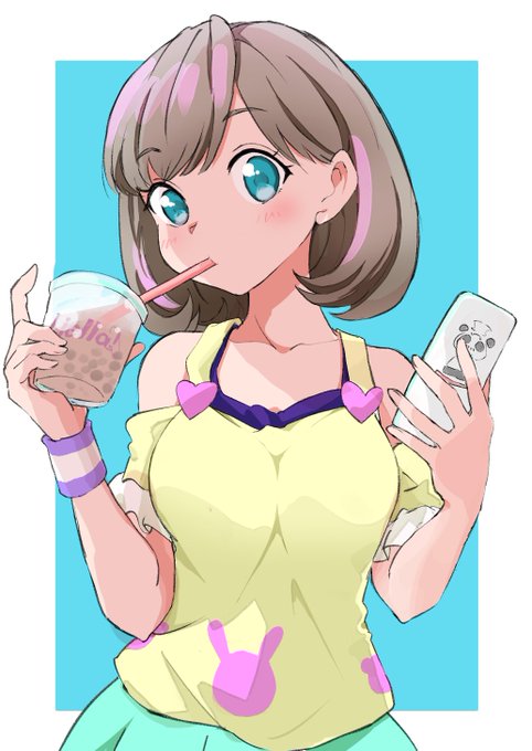 お題箱より~
タピオカを飲む唐可可ちゃん 