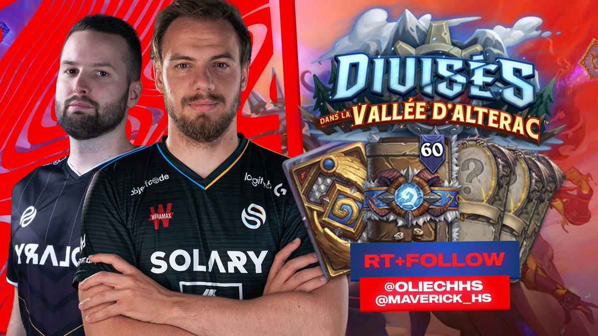 On vous fait gagner une précommande de la prochaine extension que Blizzard nous a offert

RT + Follow  <a href="/Maverick_HS/">SLY Maverick</a> et  <a href="/OliechHS/">Oliech 🇧🇪🇨🇵</a> pour participer au concours

Tirage au sort Lundi 06/12