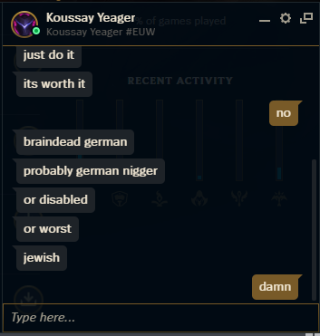 TheShepherd (@hirt_mb) on Twitter photo Hi <a href="/RiotSupportDACH/">Riot Games Support DACH</a> , dieser Spieler hat sich die Mühe gegeben mir nach dem Spiel noch ein paar nette Worte zukommen zulassen, vielleicht wollt Ihr euch das mal anschauen, danke. 😅 Hi <a href="/RiotSupportDACH/">Riot Games Support DACH</a> , dieser Spieler hat sich die Mühe gegeben mir nach dem Spiel noch ein paar nette Worte zukommen zulassen, vielleicht wollt Ihr euch das mal anschauen, danke. 😅