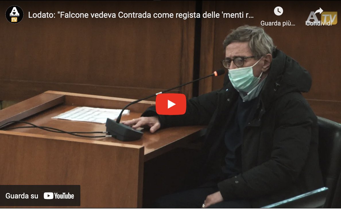 antimafia2000's tweet photo. #Lodato al #ProcessoAgostino: ''#Falcone vedeva #Contrada come regista delle 'menti raffinatissime''' https://t.co/pCUHNx3D4J https://t.co/UzwY4qdql2