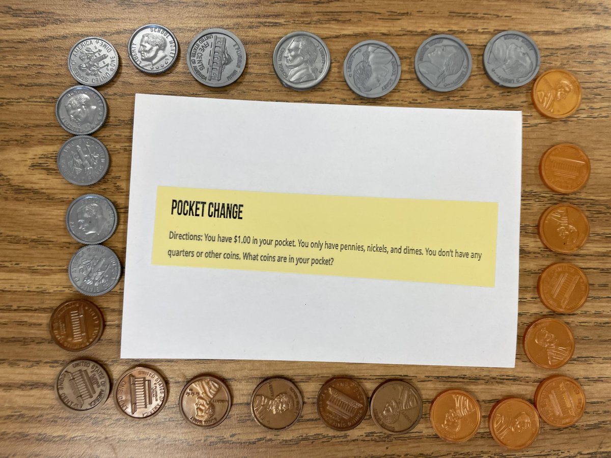 OakThinkers's tweet photo. Third graders used coins to solve @openmiddle money problems @APSGifted https://t.co/gyYnBsa8Q8