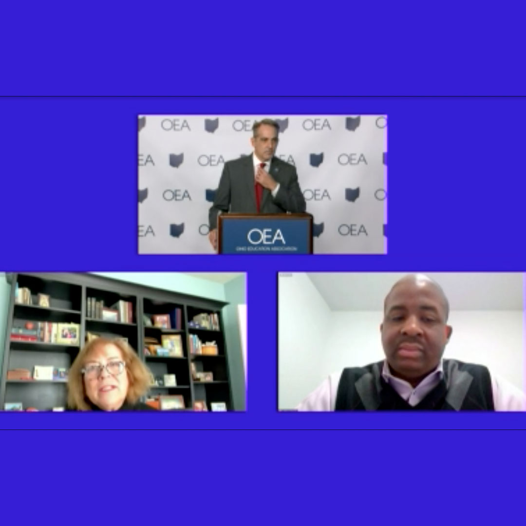 OhioEA's tweet photo. OEA welcomes Reps @GayleManningOH and @RobinsonForOH to our Legislative Panel this morning to talk about various legislative issues related to public education in Ohio #ohioea #ooeara #oeastrong https://t.co/L9jNnWz9ds