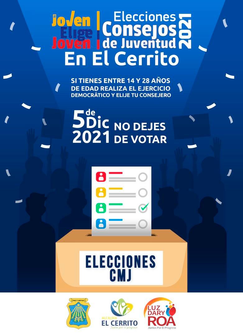 #JovenEligeJovén Recuerda, este 5 de Diciembre de 2021 se llevará a cabo las elecciones de Consejos de Juventud.

#JuntosPorElProgreso