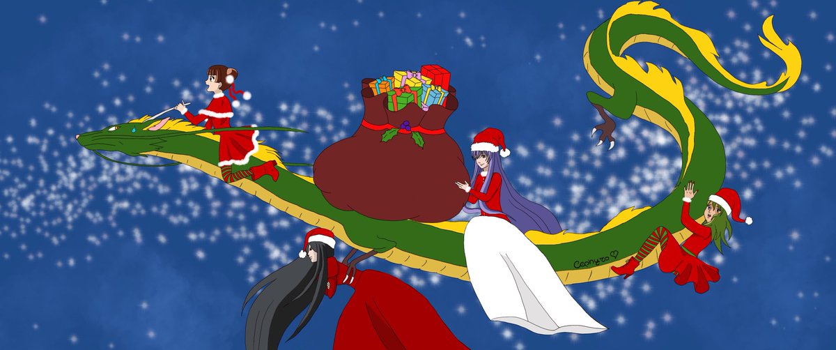 Cephyro's tweet photo. Me lo ricordavo diverso Babbo Natale 🤔… 🎅🏻🎄🎁

#christmas #xiaoling #xiaolingdeursamenor #ursaminorxiaoling #ladypandora #lostcanvaspandora #sashaatena #lostcanvasathena #ophiuchusshaina #saintseiya #saintseiyafanart #saintseiyalostcanvas #saintiasho #icavalieridellozodiaco https://t.co/zgQrJtaDvY