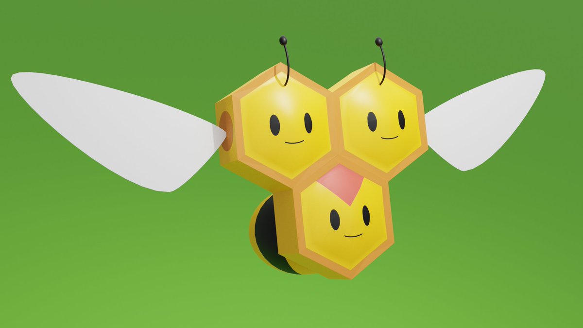BlubbyStudios's tweet photo. Another Pokemon I made in #Blender3D. This time it's Combee
#Pokemon #Combee https://t.co/eGz1FlfVS7