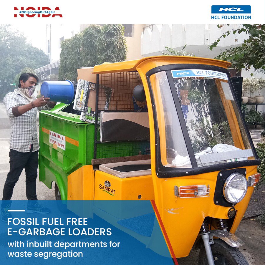 My_Clean_City's tweet photo. #HCLFoundation has powered Noida’s journey to becoming #CleanestMediumCity with System Strengthening as an integral aspect of the #CleanNoida program.
Key objective has been to make the process of waste collection & handling easier, efficient, hygienic, and environment-friendly. https://t.co/0rVN6VVo5Y