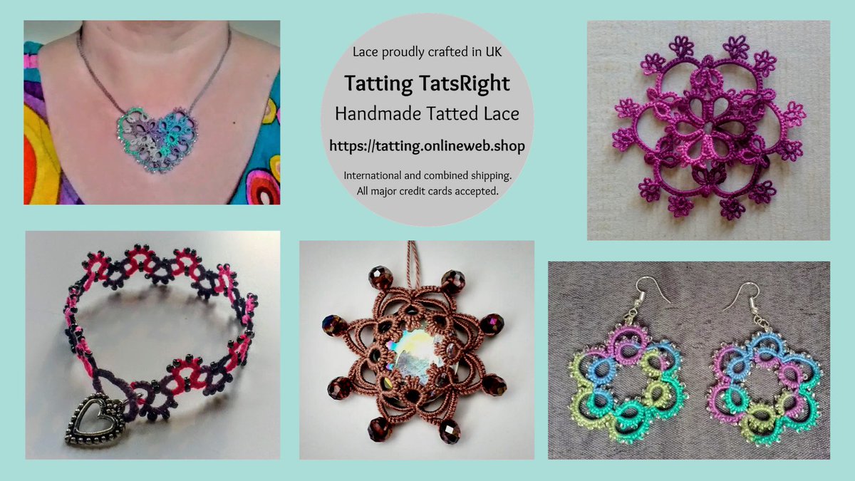 tatsrights's tweet image. I'm not doing many markets selling my handcrafted tatted lace this season, but I'm still around and you can find my makes online at tatting.onlineweb.shop Plenty of unique gift ideas for Christmas, international and combined shipping offered. #shopindie #giftideas #CraftBizParty