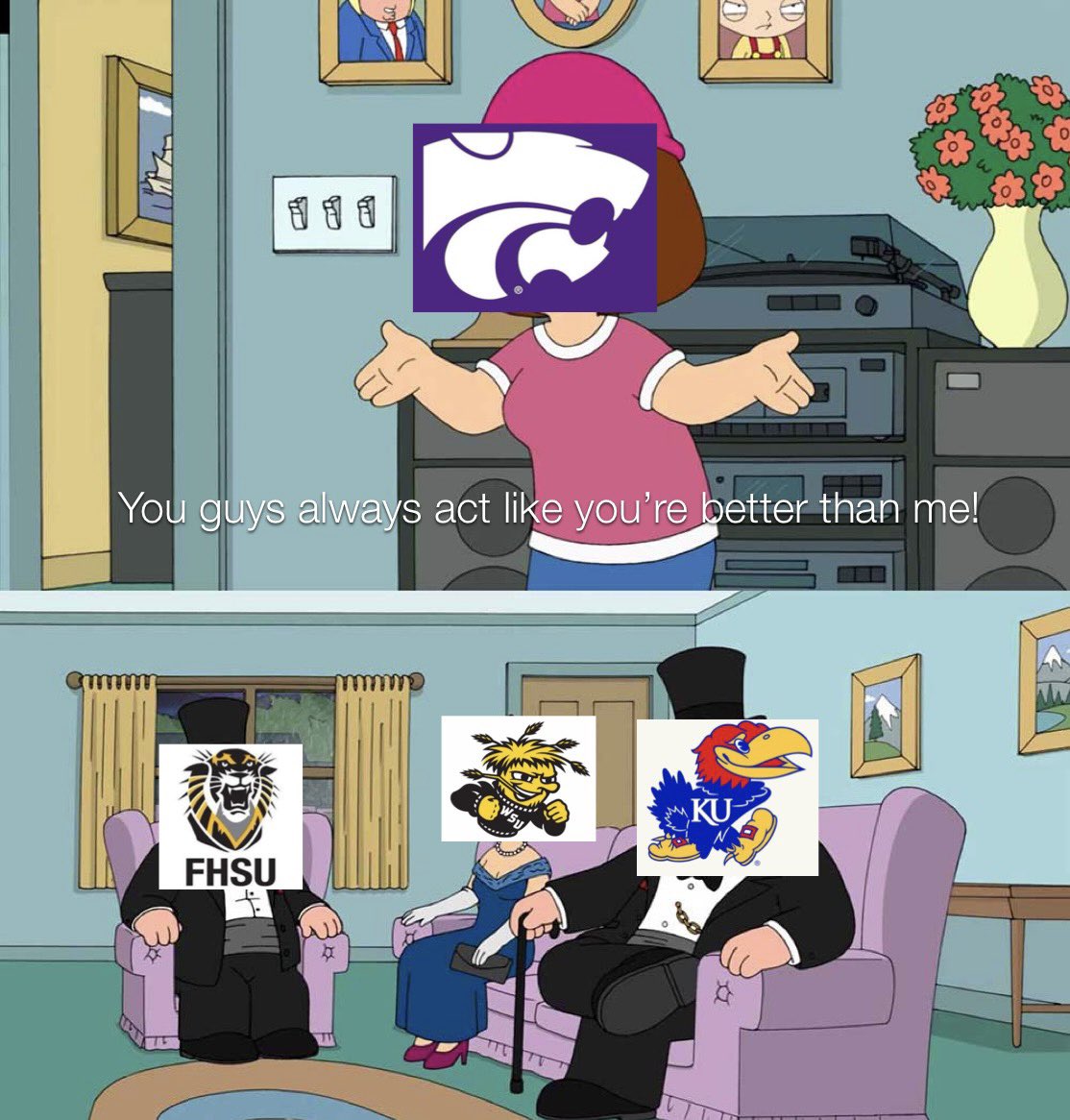 Whatever you do today, do NOT remind K-State that they lost to a D2 team last year by double digits. That would be rude and tasteless, and we are a classy school! #beatkstate