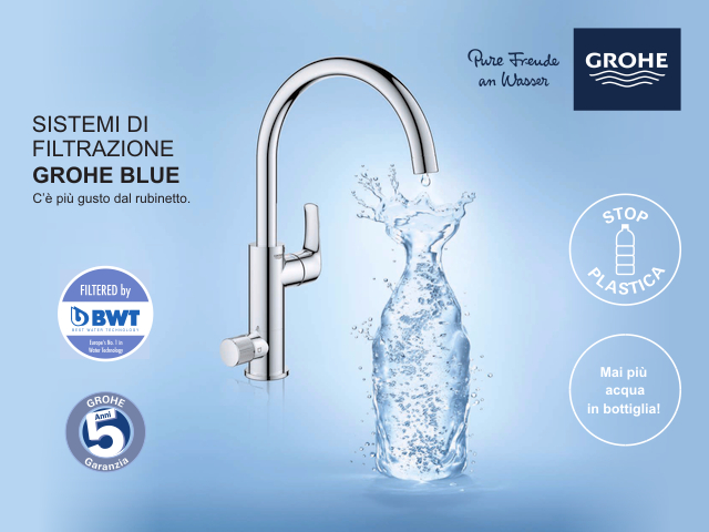 TCoico's tweet photo. Proponimo in #offerta con possibile sconto in fattura gli esclusivi sistemi #Grohe Blue che combinano un elegante #rubinetto miscelatore per la #cucina ad un sofisticato distributore di acqua naturale o frizzante rinfrescata alla temperatura desiderata: https://t.co/3GwXeAMiTX https://t.co/tbhWP0tUDS