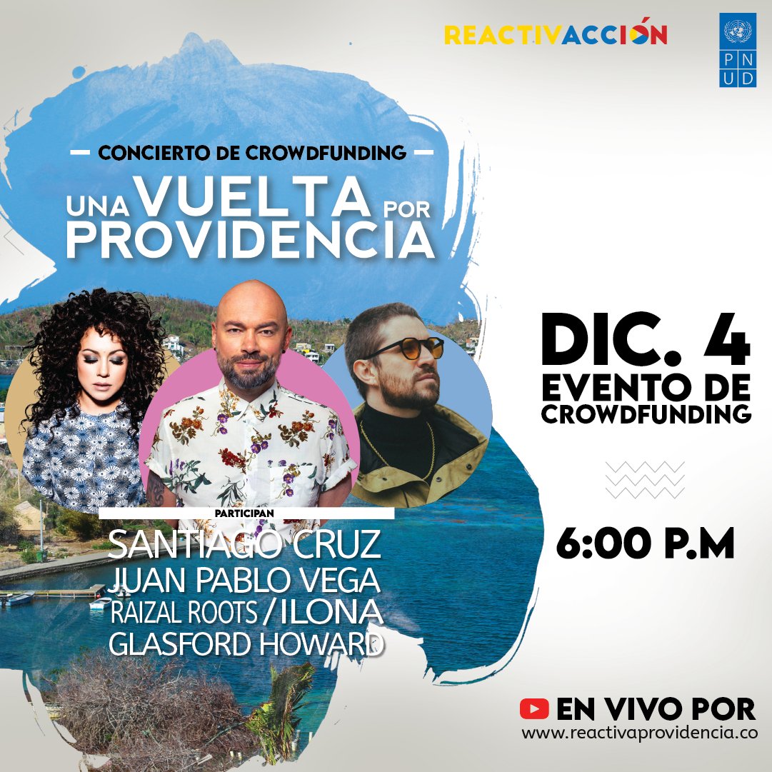Hoy se #ReactivaProvidencia para apoyar 29 negocios que necesitan de la solidaridad de todos los Colombianos. Únanse a esta transmisión para que juntos, hagamos y demos una vuelta por Providencia por 👉🏿 youtube.com/watch?v=dWHFT4… o en 👉🏾 reactivaprovidencia.co