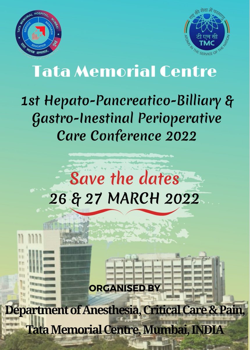 1st HPB &amp; GI Anaesthesia and Perioperative Care Conference 
TMH, Mumbai
26-27 March, 2022
A PHYSICAL CONFERENCE
<a href="/IJA_web/">Indian Journal of Anaesthesia (IJA)</a> <a href="/indepso/">INDEPSO</a> <a href="/Bhandoria/">Geetu  Bhandoria</a> <a href="/writeslkpushkin/">Aditi Bhatt</a> <a href="/soapc4/">soapc</a> <a href="/jigidivatia/">JV Divatia</a> <a href="/DrRakeshGarg8/">Dr Rakesh Garg AIIMS New Delhi</a> <a href="/juanpcata/">Juan P. Cata🇦🇷🇺🇸</a> <a href="/nitashadove/">Nitasha Roy</a> <a href="/GottumukVijaya/">Vijaya Gottumukkala</a> <a href="/Shrikhande_SV/">Shailesh V. Shrikhande</a> <a href="/Manishbhandare4/">Manish S Bhandare</a> <a href="/Saneya_2810/">Dr. Saneya</a>