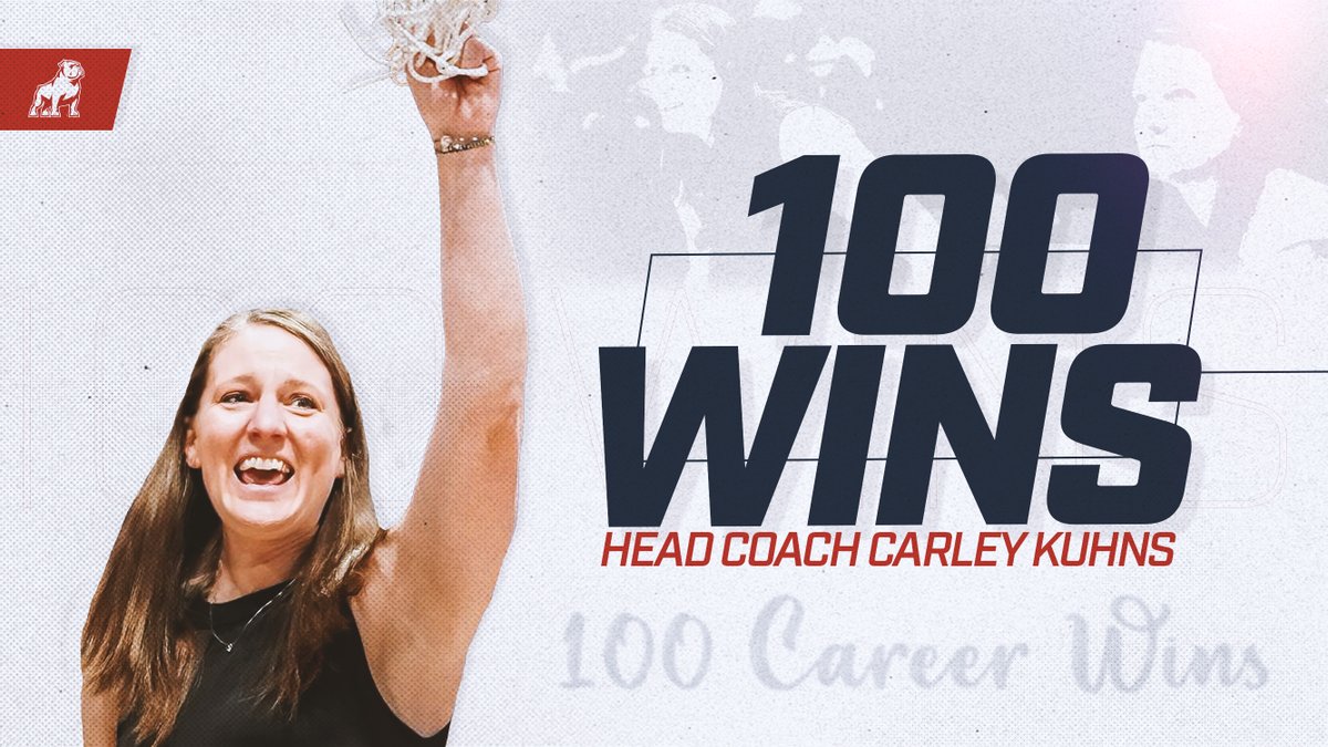 🚨 𝟏𝟎𝟎 𝐂𝐀𝐑𝐄𝐄𝐑 𝐖𝐈𝐍𝐒 🚨

Congrats to <a href="/CoachKuhns/">Carley Kuhns</a> on an amazing milestone! 

#SetTheStandard 
#AllForSAMford
