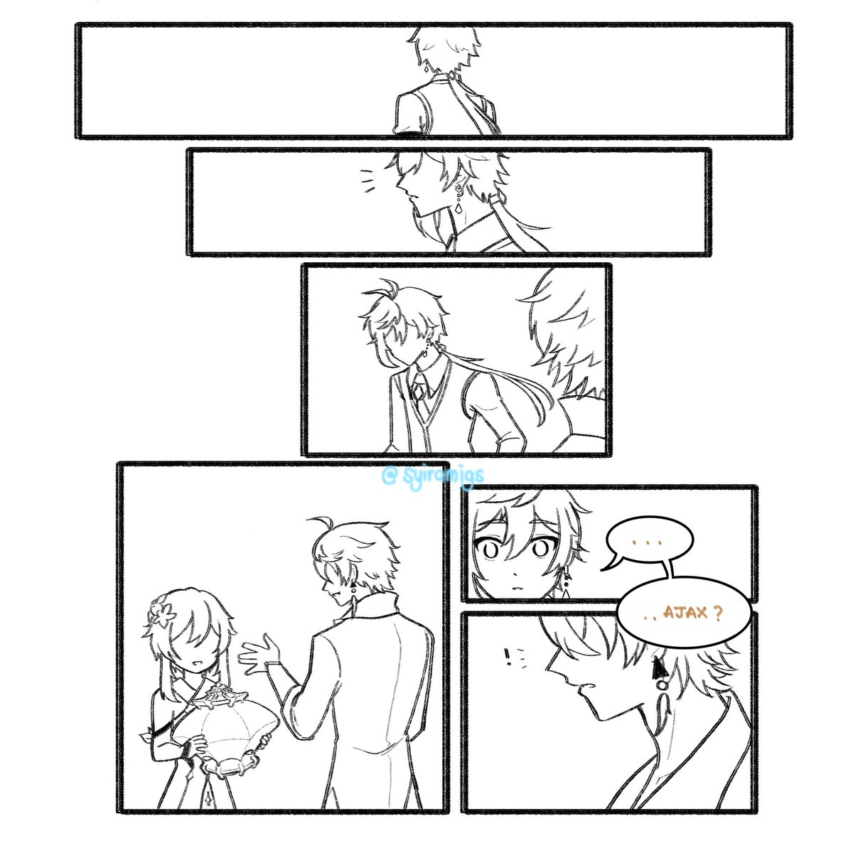 syiramigs's tweet photo. 💧🔶️
TartaliWeek [Part 7/7] Day 7: Festival
#tartali #タル鍾 #TartaLiWeekRound2  

Read Left 》Right

FINALLY, THE END OF MY TARTALIWEEK SERIES!

I'm sorry i didn't have enough time to colour for this part, need to rush the deadline lmao. I hope u'all enjoy my small comics! 🥰 https://t.co/9JULX5IZnm