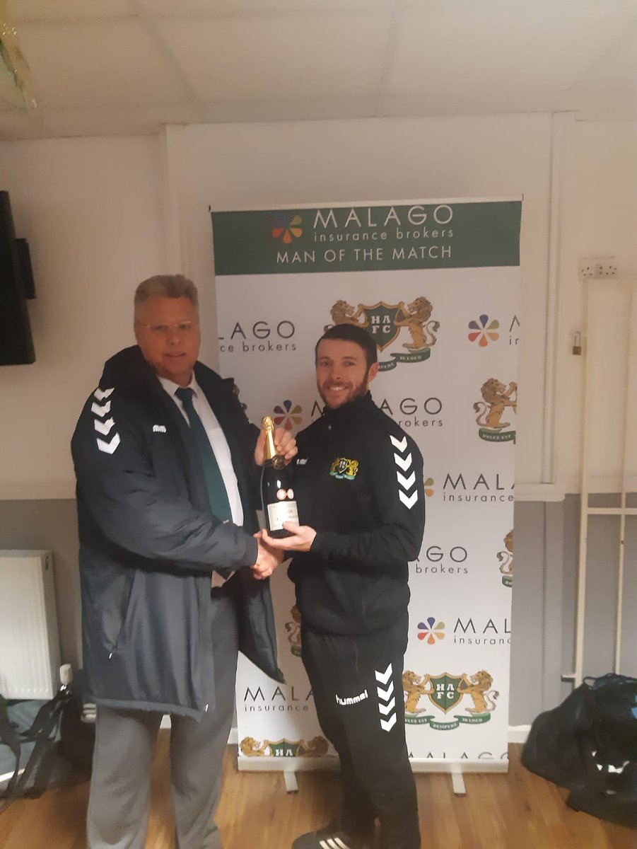Texts from this account are like buses; you wait ages for one then two come along at once! 

Today's <a href="/MalagoInsurance/">Malago Insurance</a> man of the match was defender Gary Shorney, seen here receiving his bottle of bubbly from chairman Mike Greatbanks.