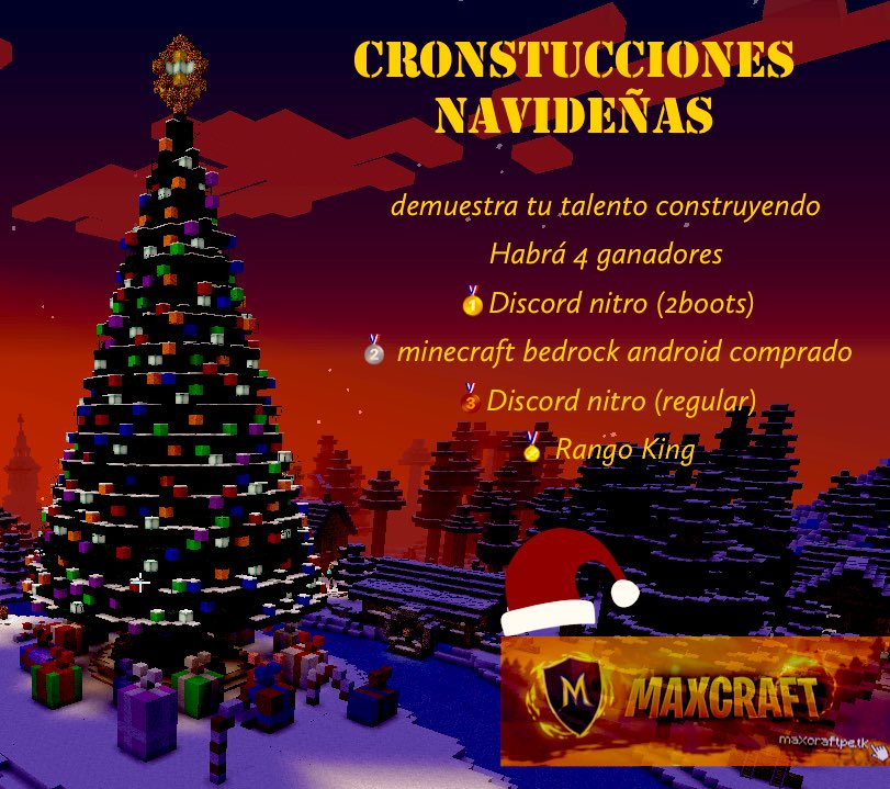 El evento empieza el jueves 9 de diciembre y el sábado 11 estaremos calificando sus builds , esto se llevará acabo dentro d el servido en parcelas y tienen q estar presentes el día q se calificarán, para mas información puedes mandar DM @LADIABLAFLOR @ada0210_ 💚💛