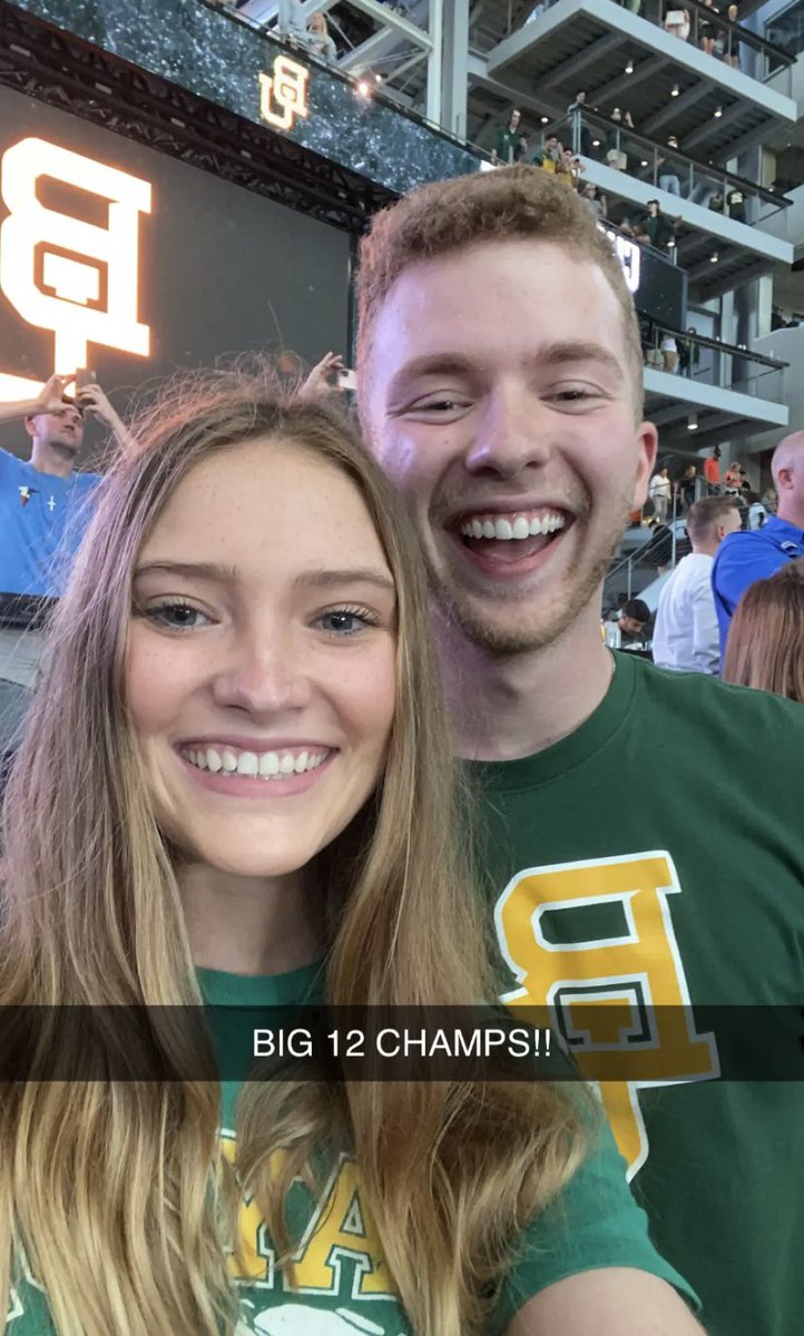 Pretty amazing when your kid is having these incredible experiences! Makes missing him a little easier.  Congratulations <a href="/BUFootball/">Baylor Football</a> #Big12Champs   💚💛 @jakemoulton15