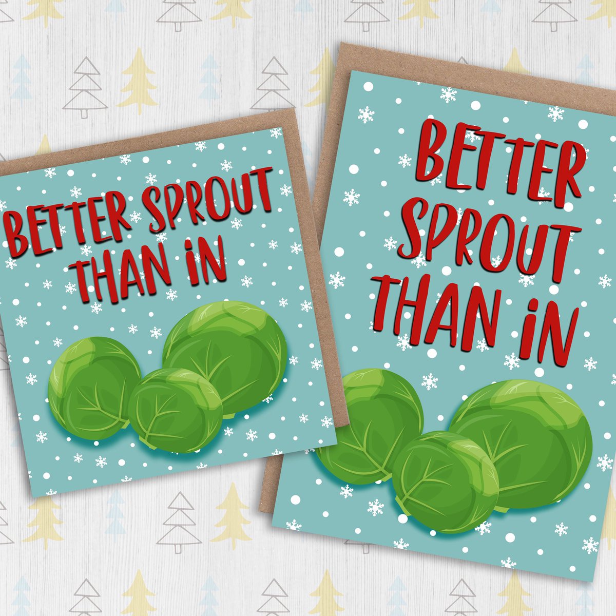 printswp's tweet photo. Another sproutacular Christmas card 💨

https://t.co/VH8v88fz6J

#sprouts #christmascard #farter #smallbusinesssaturday #printswithpersonality https://t.co/PytKaC6Rr1