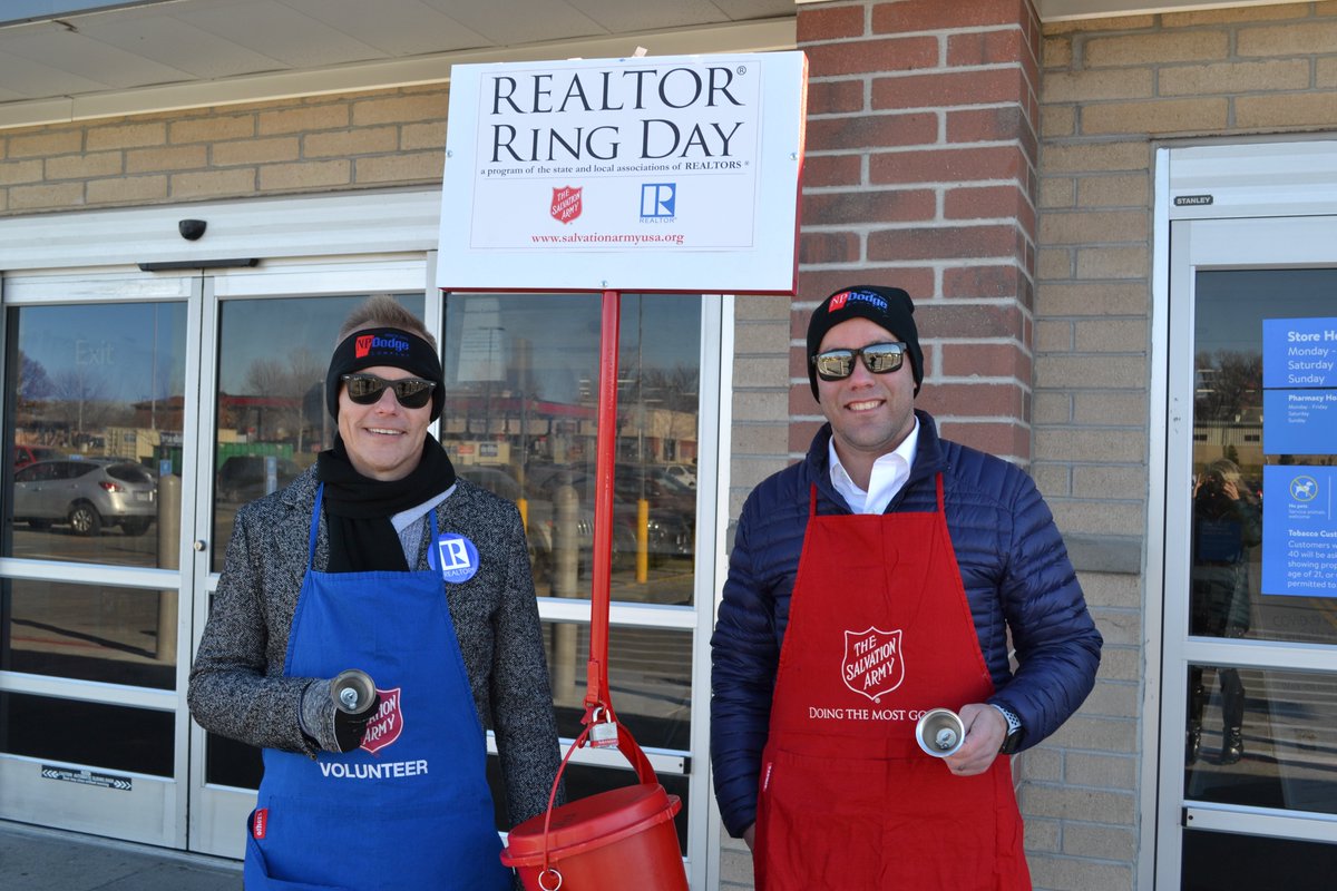 salarmyomaha's tweet photo. A HUGE thanks to all the realtors who participated in #RealtorRingDay on Friday. We are so grateful for your continued support each year during the Christmas season. We couldn't do the important work we do without the generosity and support from so many in the Omaha community. https://t.co/tUb6q7tYgL