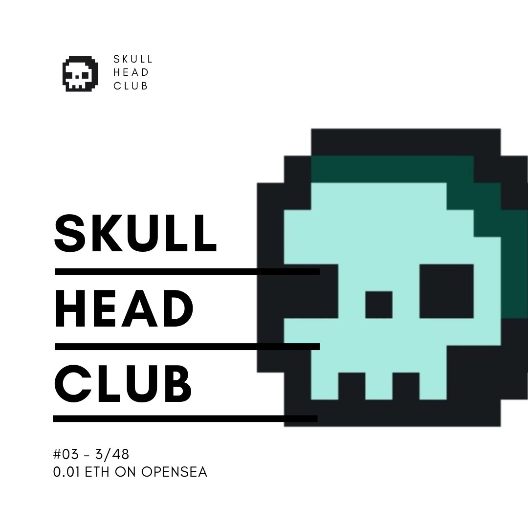 aditowl's tweet photo. Skull Head Club #03
Available on @opensea ↯
 https://t.co/ELBB3W3Gke
-
#skullheadclub #skullhead #skull #nft #nftart #nftcollector #nfts #openseanfts  #artcollector #nftartist #nftcollectibles #nftdrop #pixel #pixelart #nftpolygon #polygon #nftartists #nftcommunity #opensea https://t.co/kQjIrLMJwB