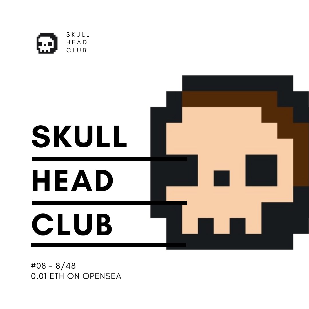 aditowl's tweet photo. Skull Head Club #08
Available on @opensea ↯
 https://t.co/ELBB3W3Gke
-
#skullheadclub #skullhead #skull #nft #nftart #nftcollector #nfts #openseanfts  #artcollector #nftartist #nftcollectibles #nftdrop #pixel #pixelart #nftpolygon #polygon #nftartists #nftcommunity #opensea https://t.co/EKqPUPilUu