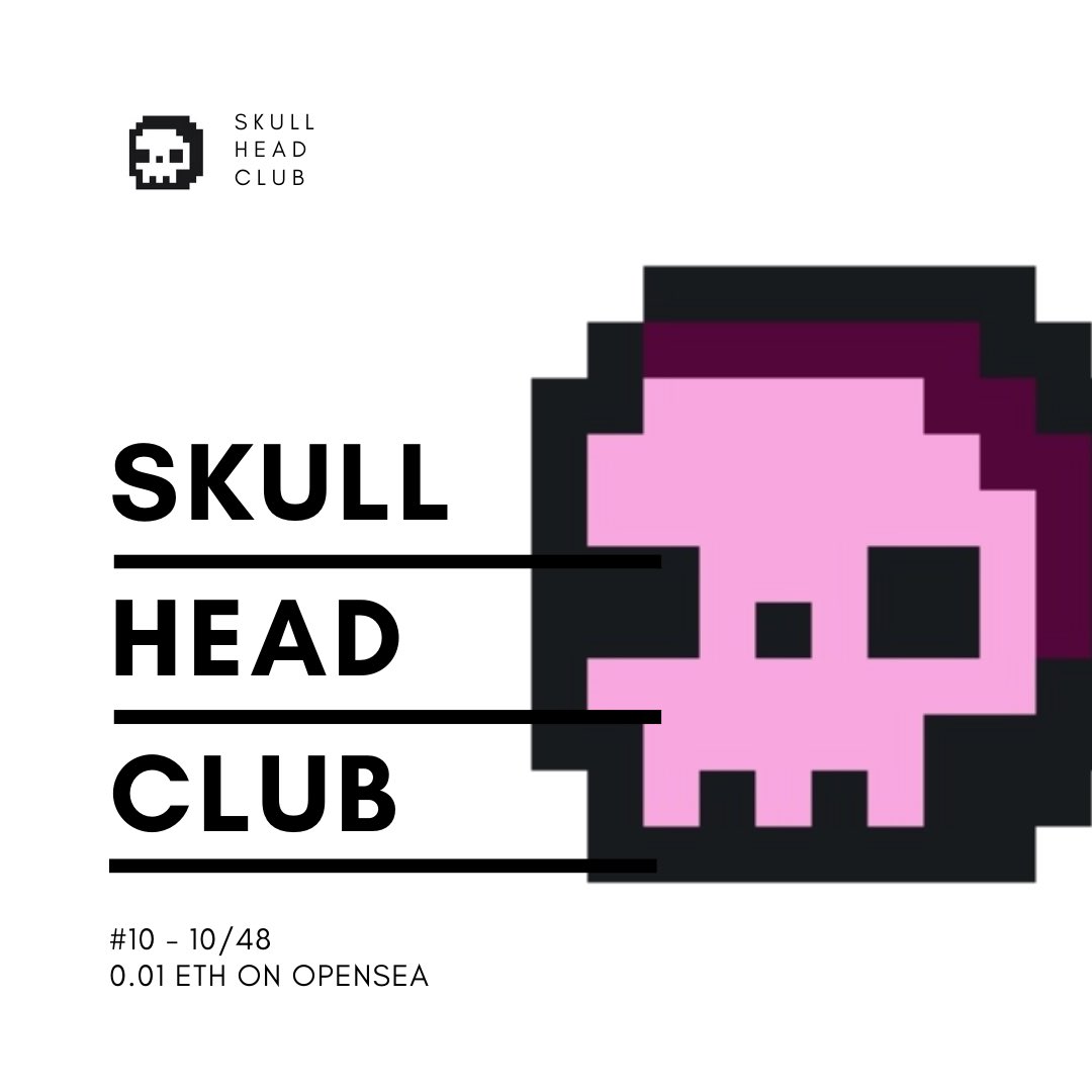 aditowl's tweet photo. Skull Head Club #10
Available on @opensea ↯
 https://t.co/ELBB3W3Gke
-
#skullheadclub #skullhead #skull #nft #nftart #nftcollector #nfts #openseanfts  #artcollector #nftartist #nftcollectibles #nftdrop #pixel #pixelart #nftpolygon #polygon #nftartists #nftcommunity #opensea https://t.co/KTSQmto7OW