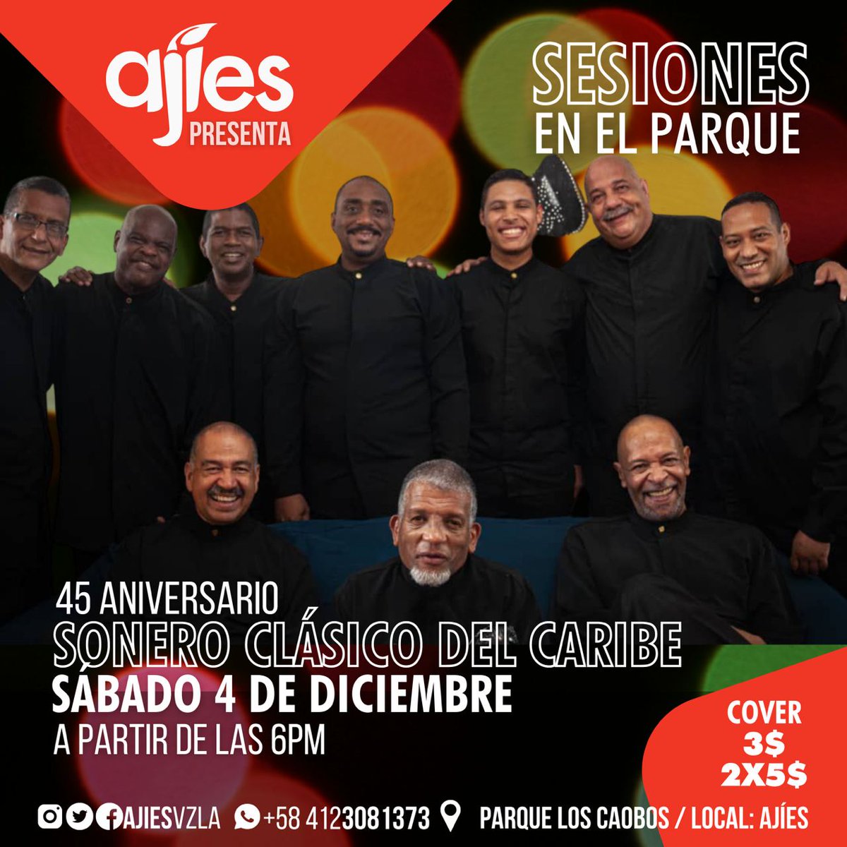 Los 45 años de Sonero Clásico del Caribe los celebramos hoy en la picantería del Parque Los Caobos 🌳

¡No te lo pierdas!