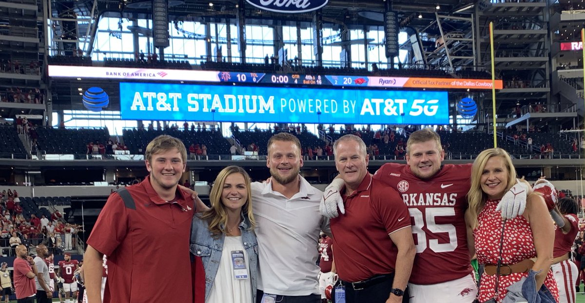 HunterYurachek's tweet photo. Four years ago I was given the opportunity to lead the @ArkRazorbacks What a journey and blessing it has been for my family and I to be a part of the #OneRazorback family. https://t.co/QqHAQ3xYU8
