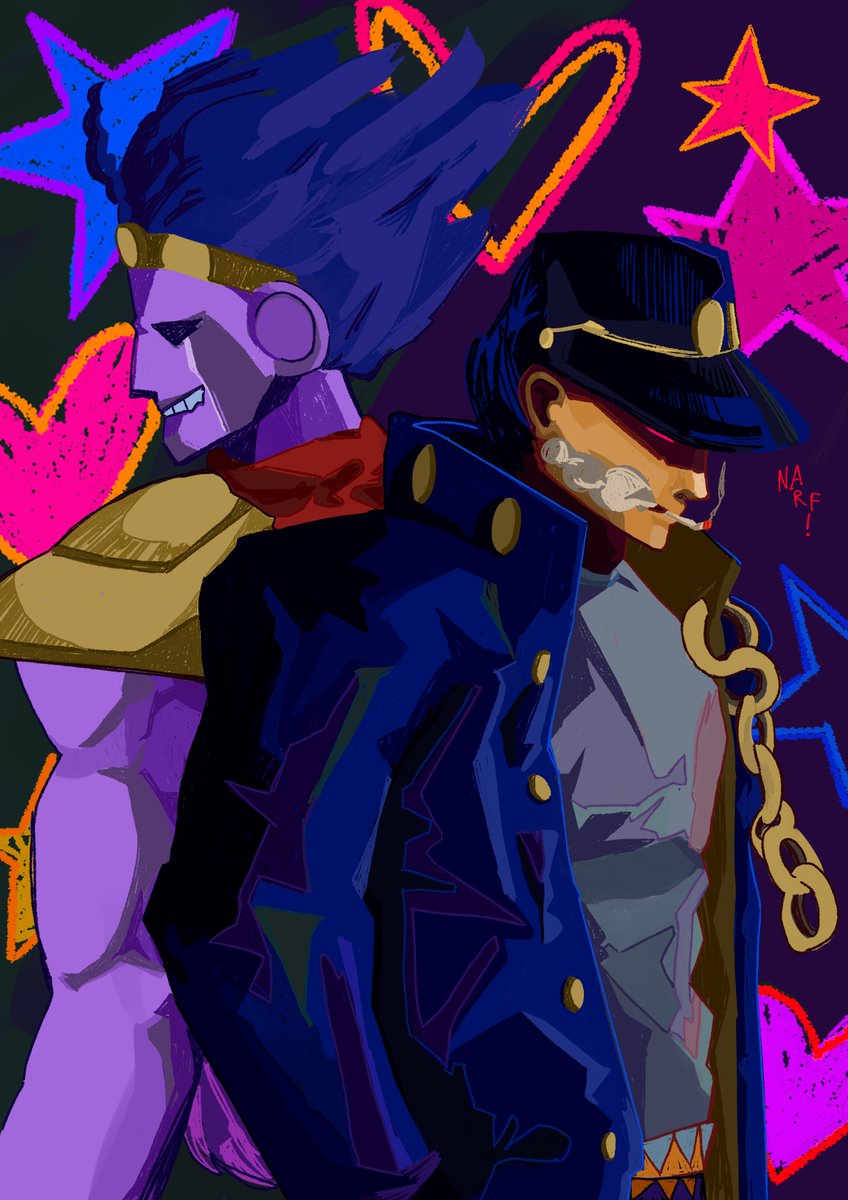 I drew Jotaro and Star Platinum ⭐️ my favorite characters :  r/StardustCrusaders