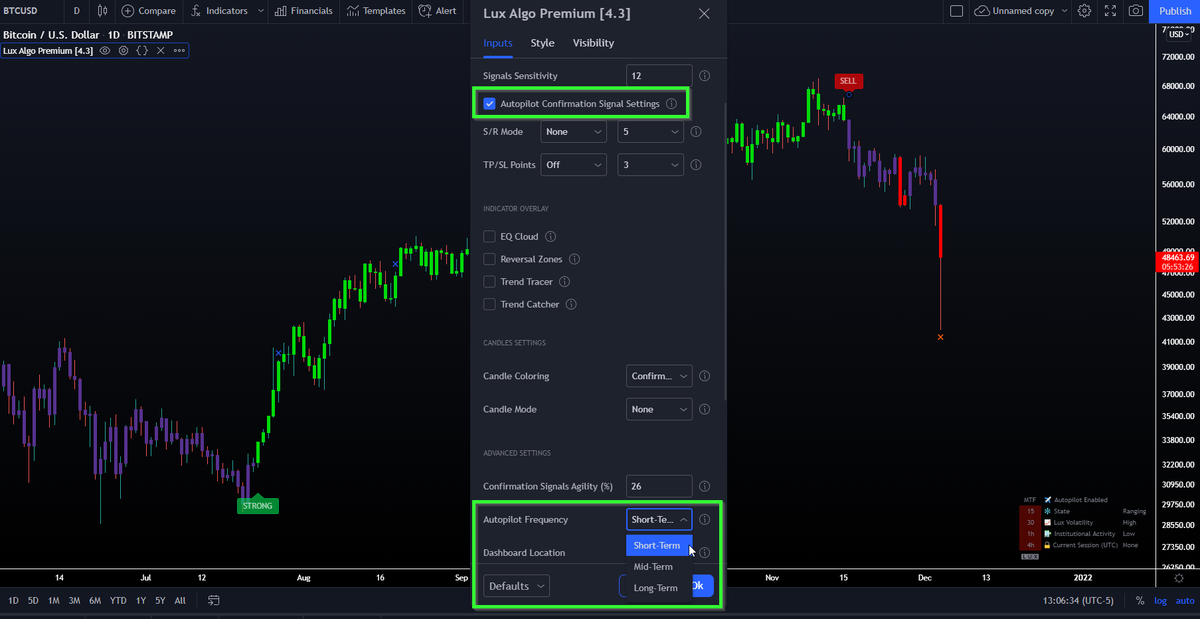 Autopilot Frequency in Lux Algo Premium v4.3 🧵 This is a new feature to