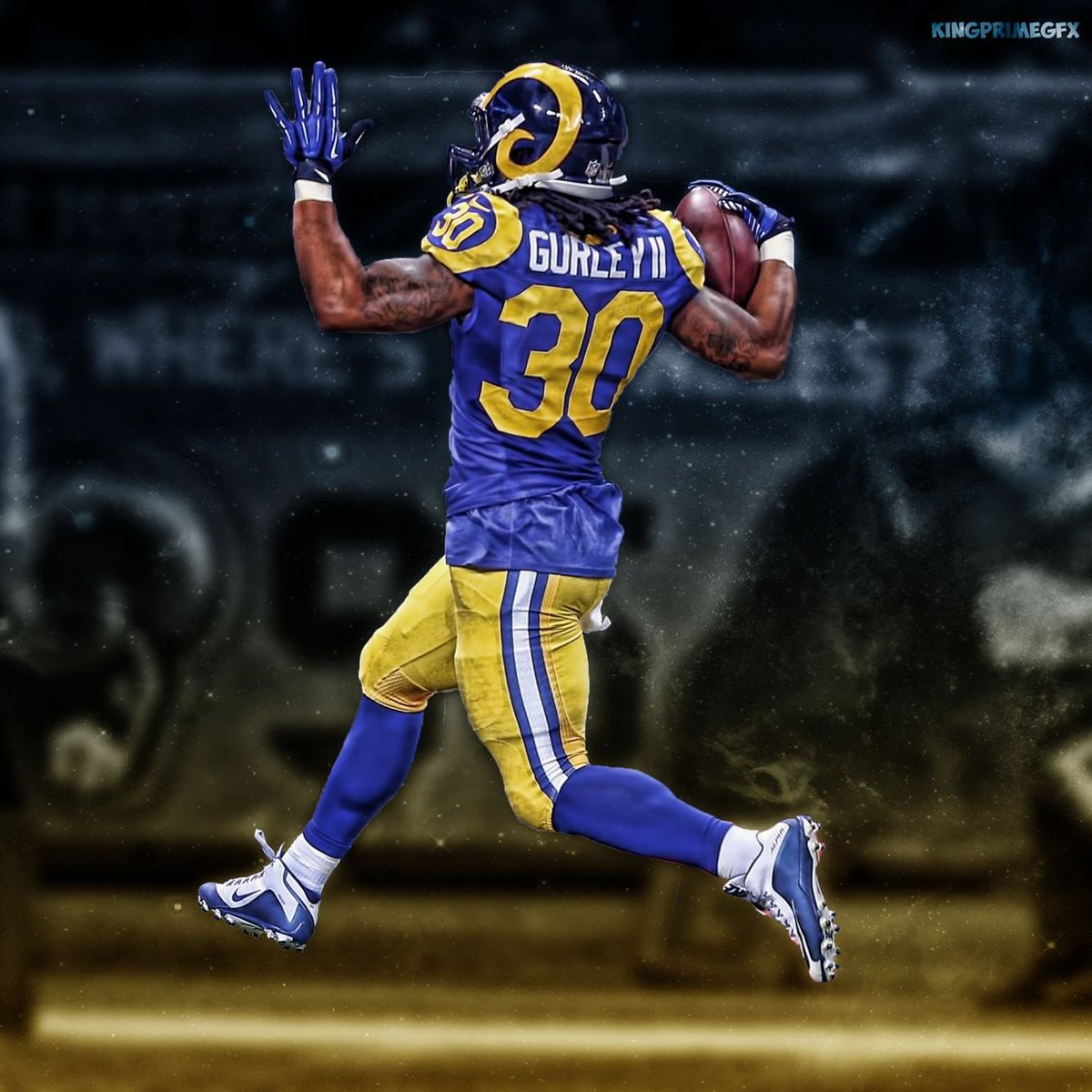 CFManager_'s tweet photo. A special moment last night as Todd Gurley ran in for an 8 yard TD. Gurley is looking to turn his career back around in a backup role and plays like that will get him more touches https://t.co/eamlKCNG4f