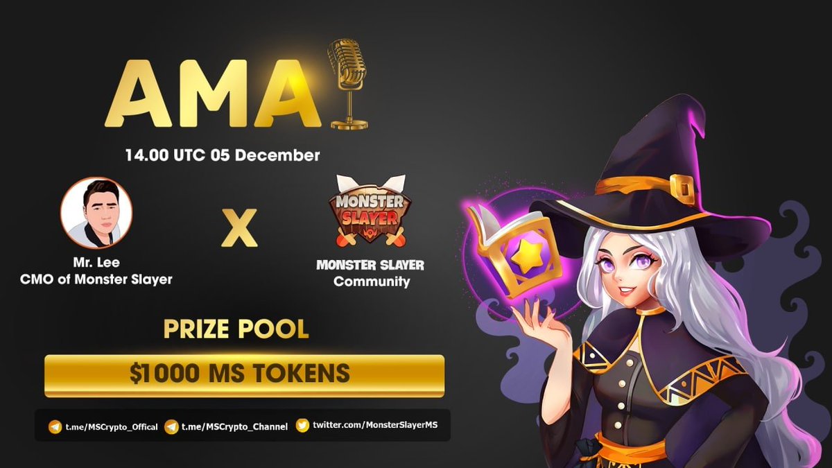 ⏰AMA with our beloved community will be held at 14:00 utc on 5th December, featuring Mr.Lee - CMO 
💰Prize: $1000 MS tokens for top 10 best questions.
⭐️We will answer all queries asked by our community regarding development plans and upcoming changes.
