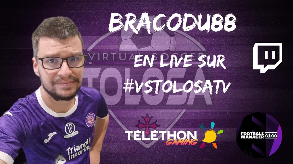 VSTolosa's tweet image. On enchaîne ce live marathon avec  @bracodu88 sur notre chaîne #Twitch #VSTOLOSATV pour une session #FM22 spécial @ToulouseFC venez nombreux 😊