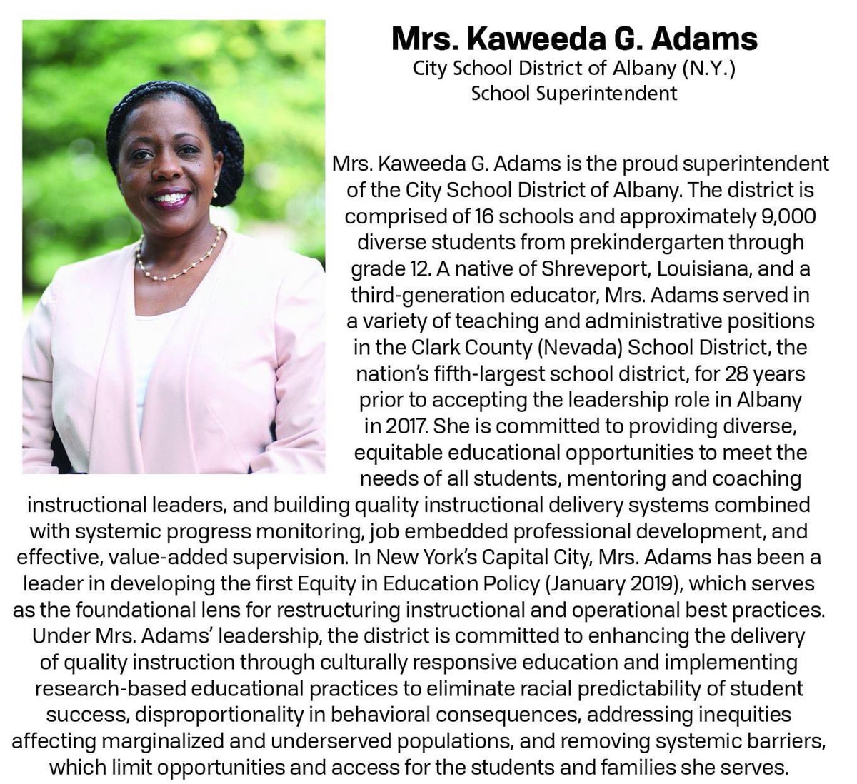 🎉   Magic of Christmas Special Guest Announcement   🎉

Albany City Schools Superintendent Kaweeda G. Adams will be joining us tomorrow for Magic of Christmas! Come hear her narrate a beloved yuletide favorite with us. 3pm Sunday! <a href="/kga95aka/">Kaweeda G. Adams</a> <a href="/albanyschools/">City School District of Albany</a> <a href="/PalaceAlbany/">Palace Theatre</a>
