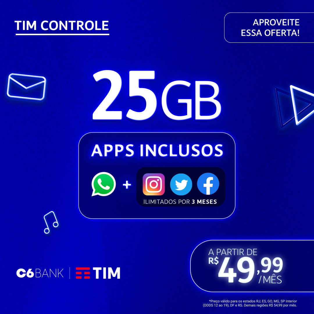 TIM Controle: planos a partir de 49,99