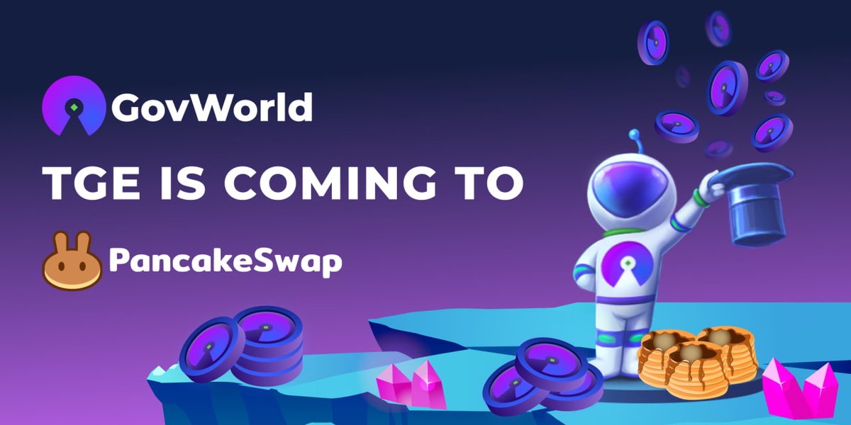 CryptoBoss1984's tweet photo. TGE for @GovWorld1 is coming on the huge @pancakeSwap Dex!💵
Join now and explore the hottest new #gaming #metaverse #NFT community🎮
Don’t miss their 220% FIXED APY “Genesis” Staking Pool
https://t.co/3Llm8SmZyy
#GovWorld #GovLend #CollateralFi #PartnerFi https://t.co/MeYvRIxwGs
