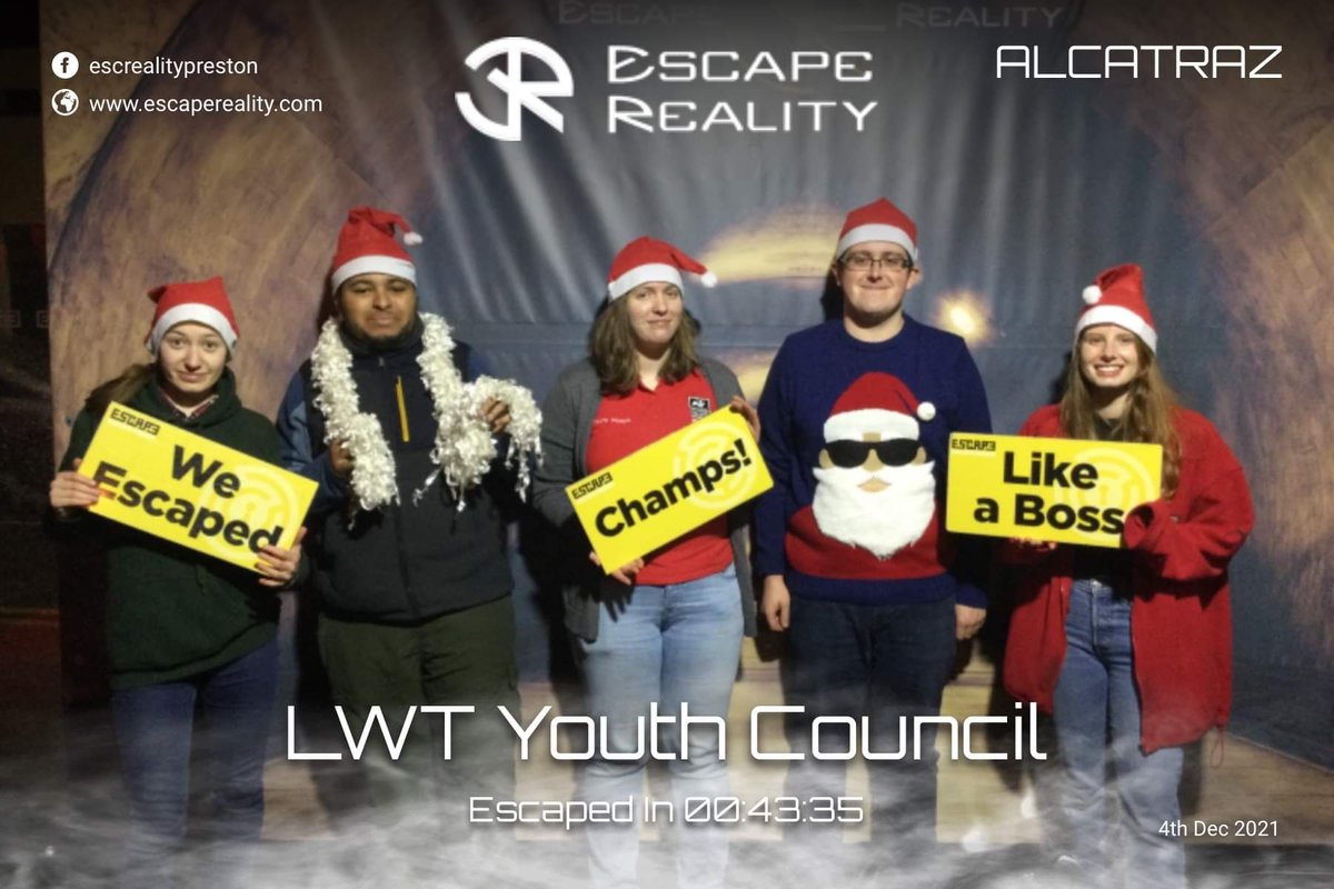 JealDaniel's tweet photo. Had a fabulous time today at the #youthcouncil christmas party despite the weather!! Treetop climbs and a breakout room 😊 @Lancswildlife https://t.co/efm5KGHidb