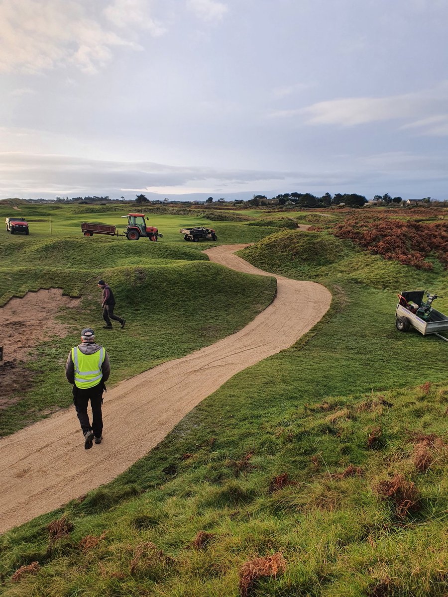 Seriously proud of the greens team and their work <a href="/Rosslaregolf/">Rosslare Golf Links</a> . Knocking out some lovely winter projects. 
Rerouting of cart path and some new mounding on No.10.
Couple more nice ones to come before xmas
#gettingbettereveryday #babysteps