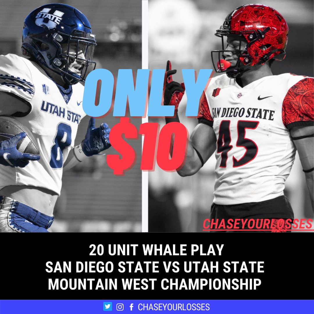 ChaseYourLosses's tweet photo. Daily Max Play 🔐
20 Unit Whale Play On Today’s Mountain West Championship Game 💴
San Diego State vs Utah State Today @ 12 PM PST 🏈 
ONLY $10 FOR THE LOCK ☑️
•
•
•
#freepicks #freepicksdaily #bettingpicks #bettingtips #chaseyourlosses https://t.co/0n6MHxLFDr