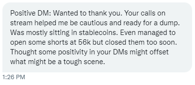 ColdBloodShill's tweet photo. Some tweet hopium.

Some tweet doom.

Some tweet because they're paid to.

I've always tried to tweet rational, educational content that balances psychology with an understanding of the market.

DMs like this are very much appreciated and I'm pleased I can be of help. https://t.co/W0RrZfROfN